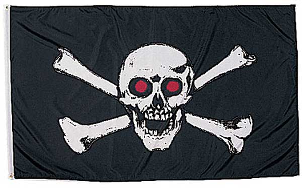 Large Red Eye Pirate Flag