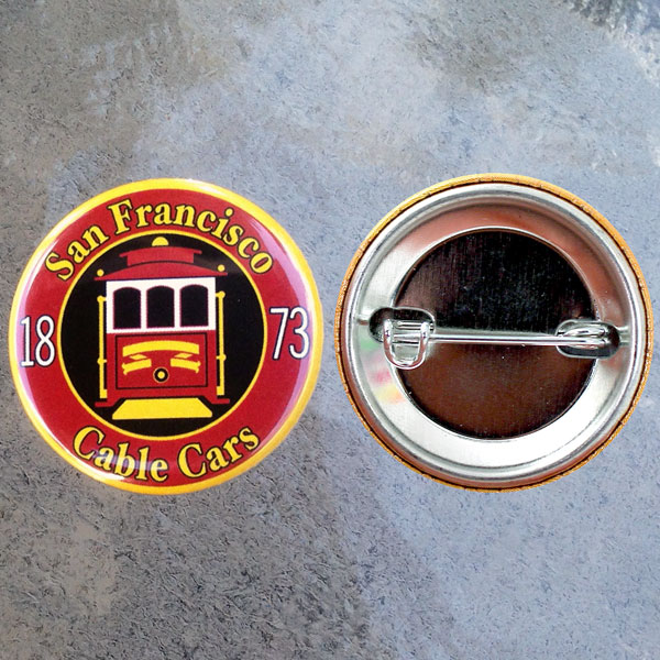 San Francisco Cable Cars Button