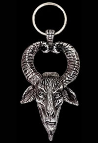 Baphomet Beer Opener Keychain