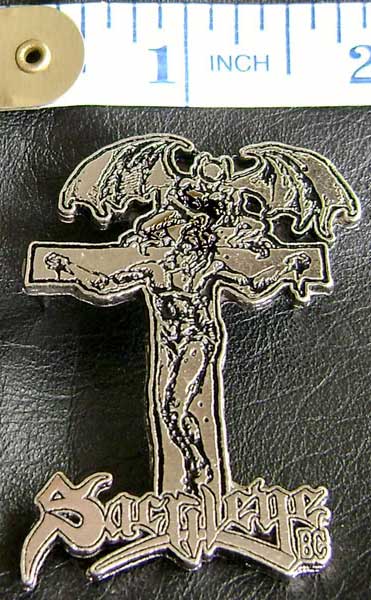 Sacrilege BC Cross pin